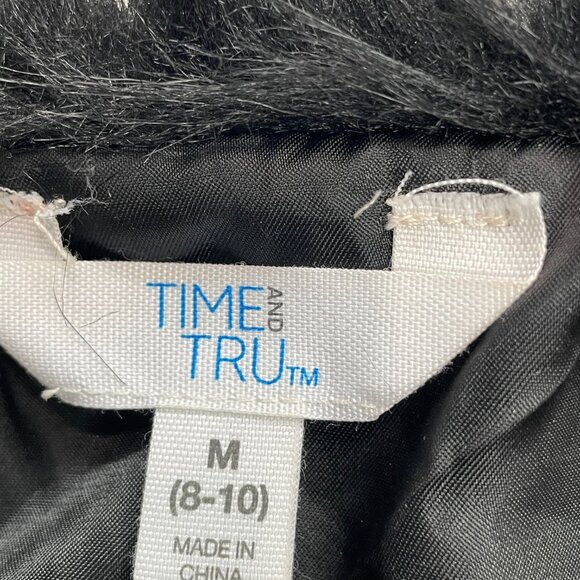 Time and Tru Faux Black Fur Vest Size Medium Awesome Vest! - Picture 3 of 4